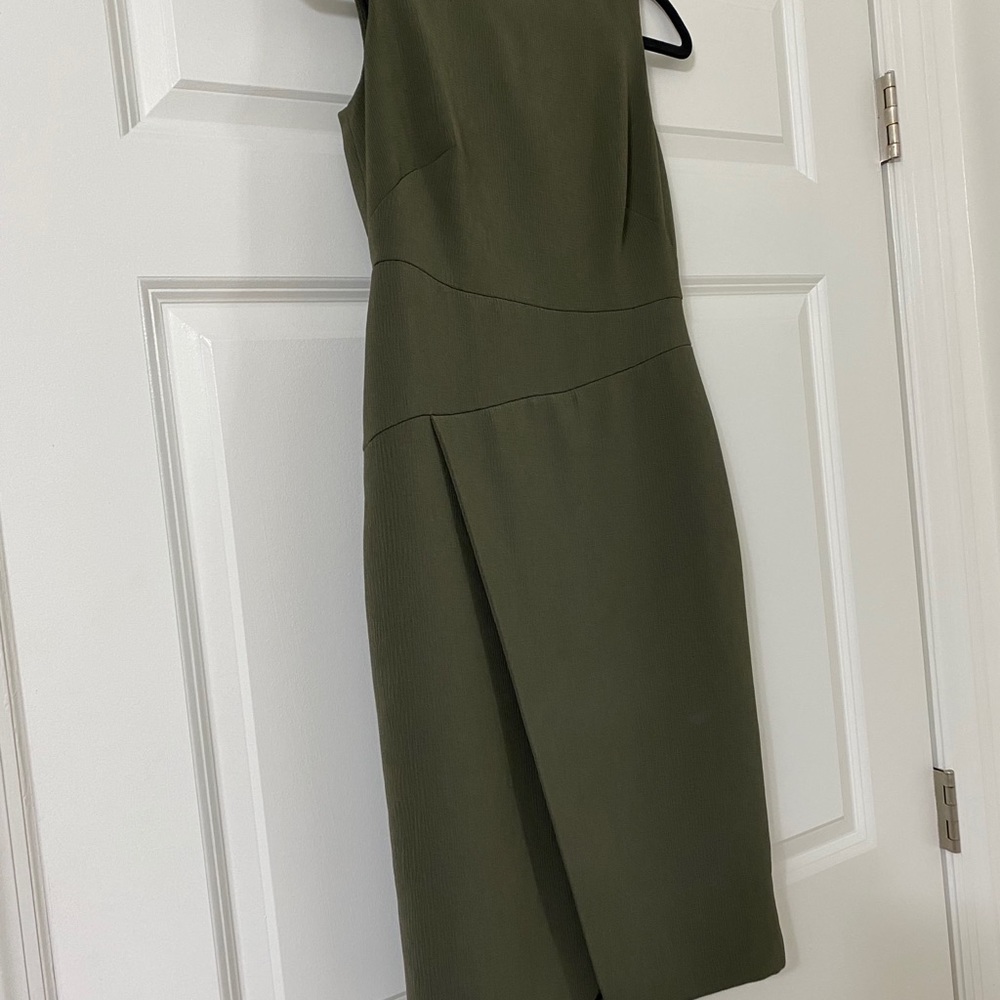 Ann Taylor Olive Asymmetrical Dress